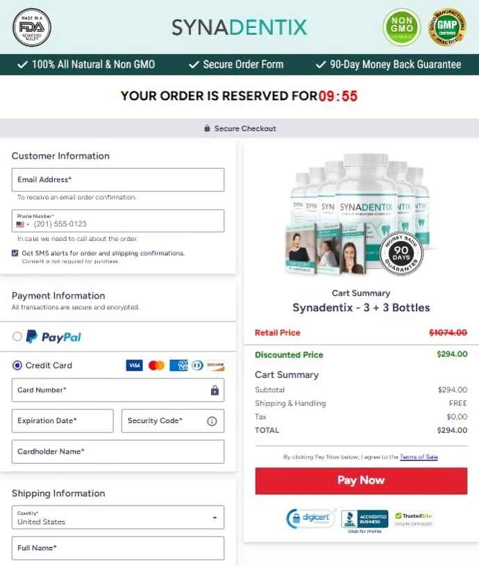 Synadentix-order page